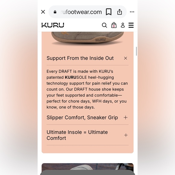 KURU Draft Super-comfy, Go-anywhere House Shoe in Black-Red Ruby 7 - Picture 3 of 13